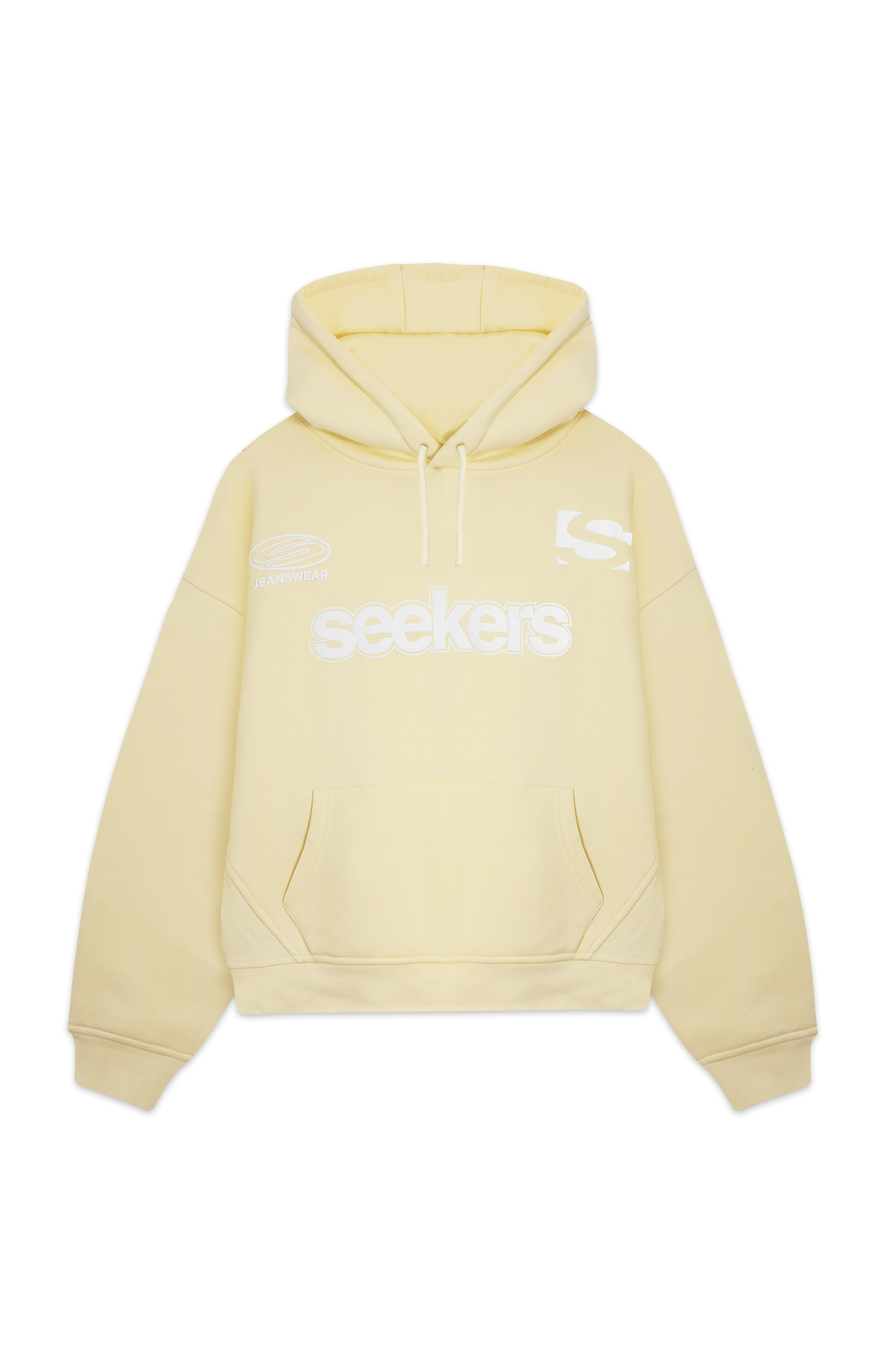 Seekers Motif Hoodie in Butter Yellow